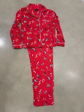 kate spade Red Shoe-Print Pajama Set